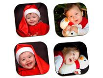 Untersetzer Baby Weihnachtsmütze Nikolausgeschenk